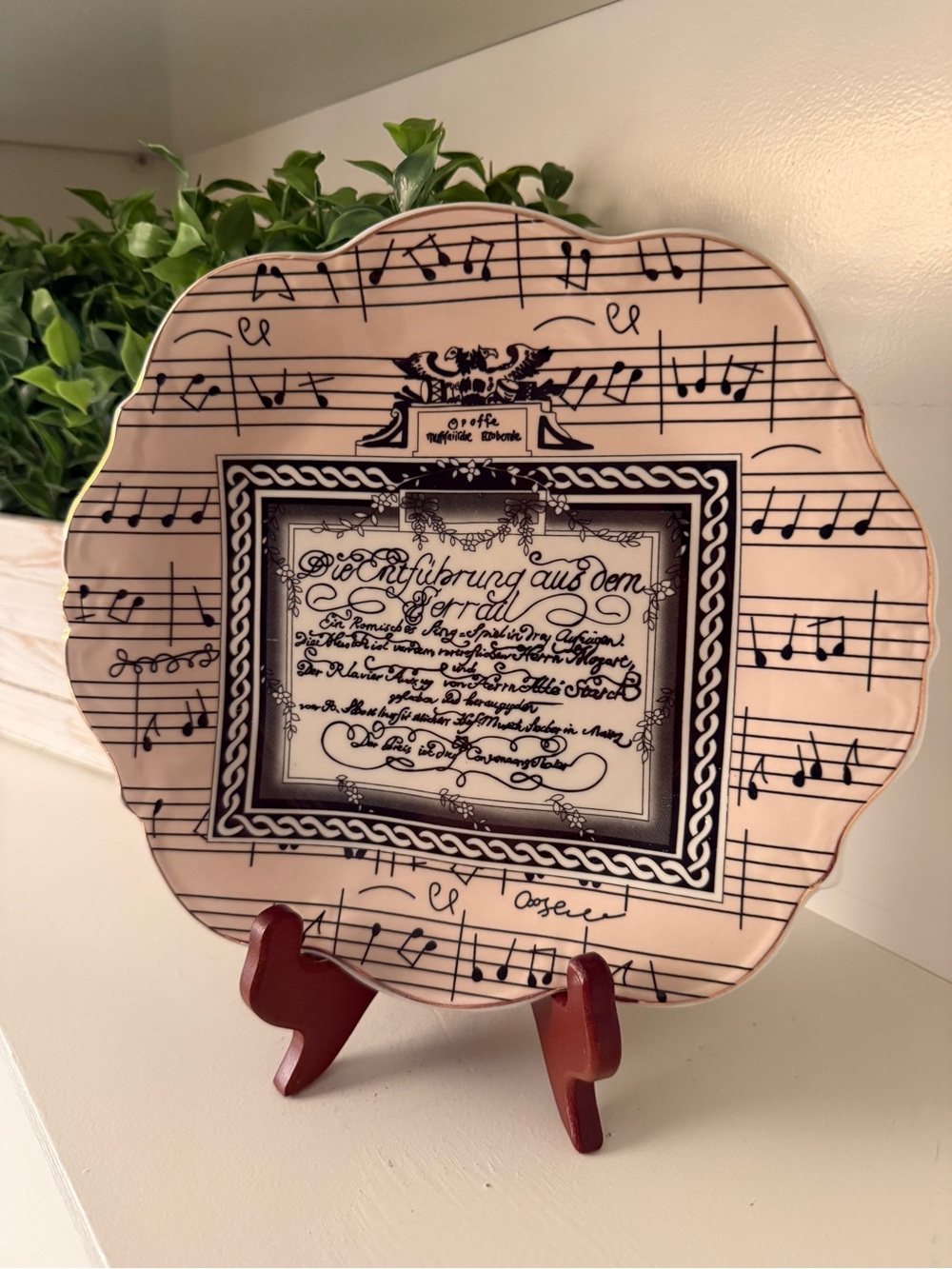 Formalities by Baum Bros Mozart Music Decorative Plate 9.5” Sheet Music Decor